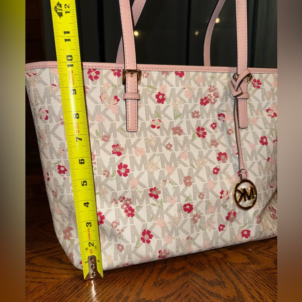 Michael Kors Pink Floral Tote Bag - Picture 8 of 9